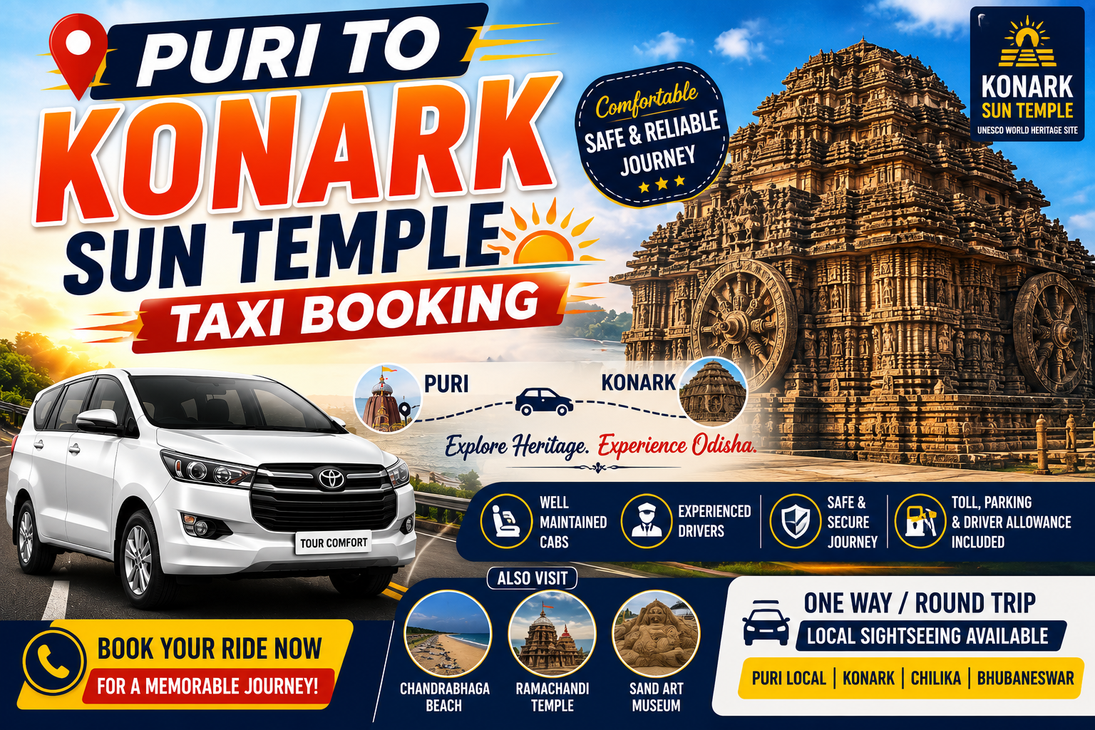 Puri to Chilika Lake Taxi Booking
